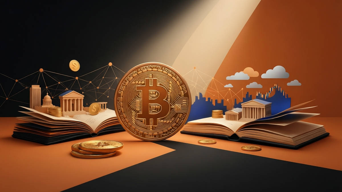 Bitcoin for Beginners: A Safe Learning Path — editorial illustration