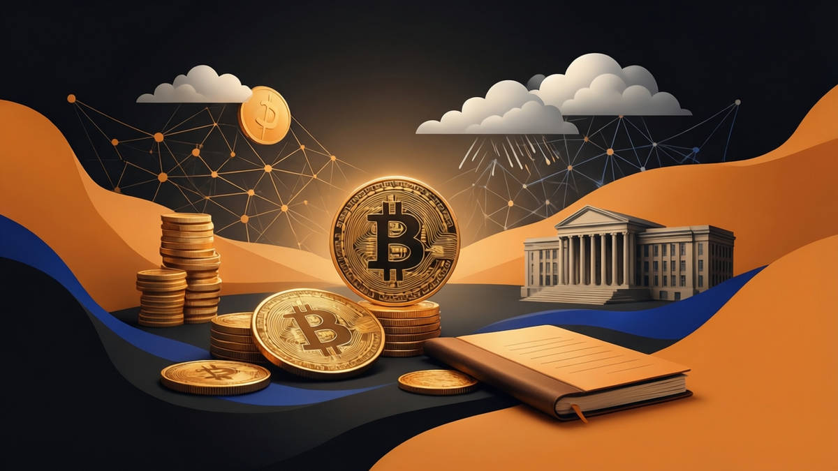 Bitcoin Mining and Energy — editorial illustration