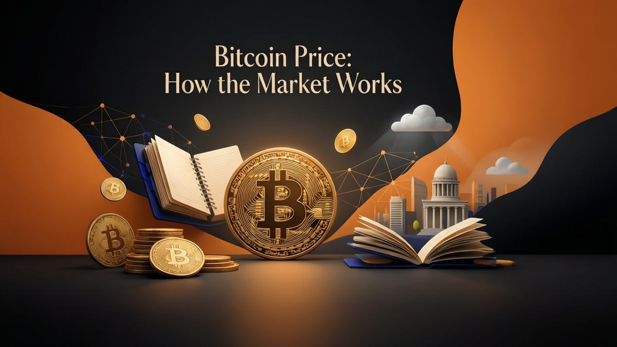 Bitcoin Price: How the Market Works — editorial illustration