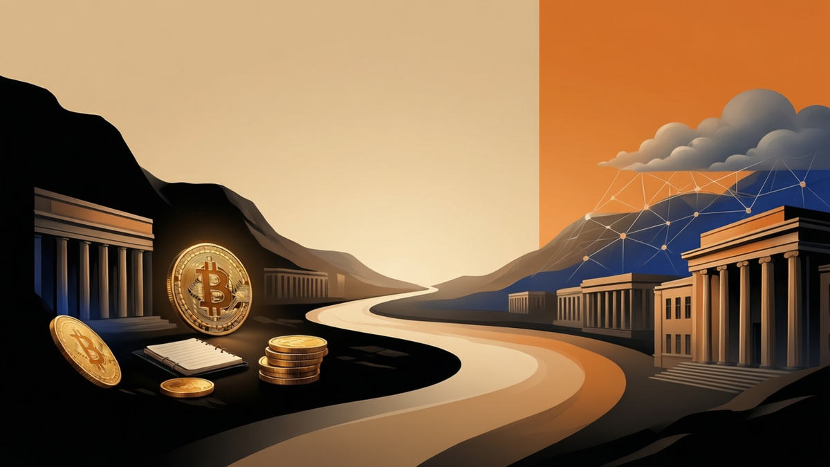 Editorial illustration for: BIP-110 Fork Mines Two Blocks and Stalls Under Bitcoin's Full Difficulty