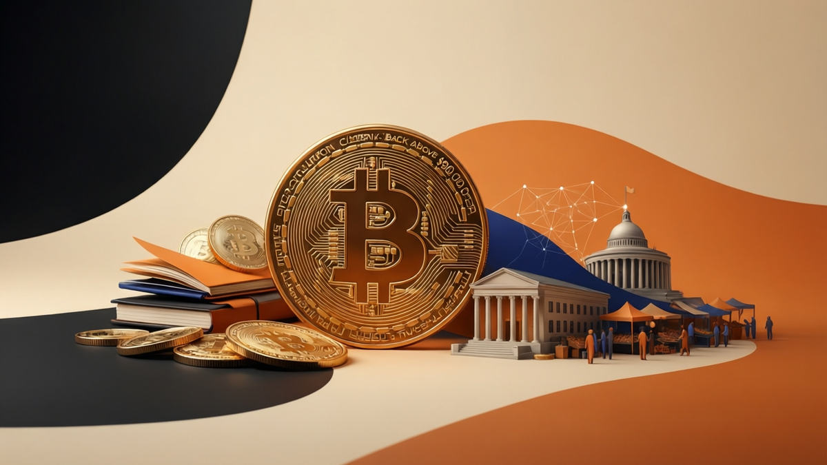 Editorial illustration for: Bitcoin Climbs Back Above $90,000, Defying Recent Selloff and Historical Thanksgiving Trends