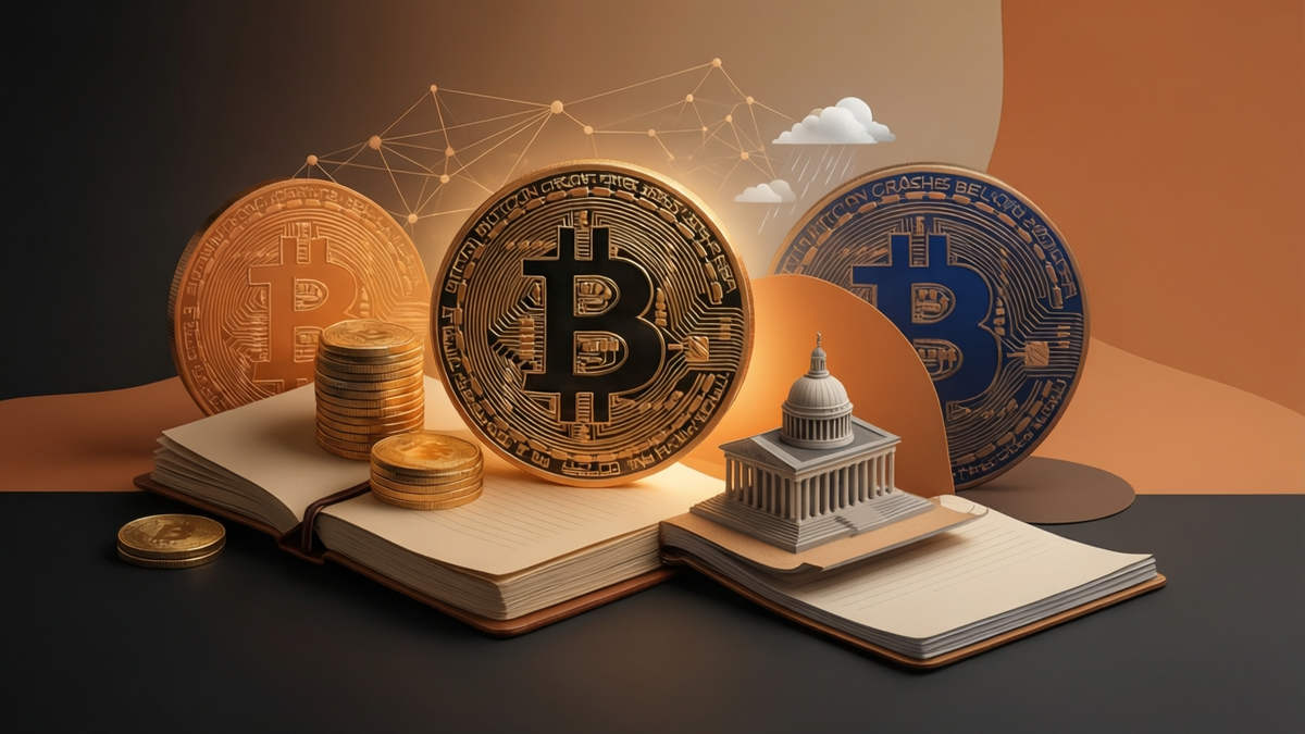 Editorial illustration for: Bitcoin Crashes Below $60,000 for First Time Since October 2024 Amid Intense Macro Headwinds