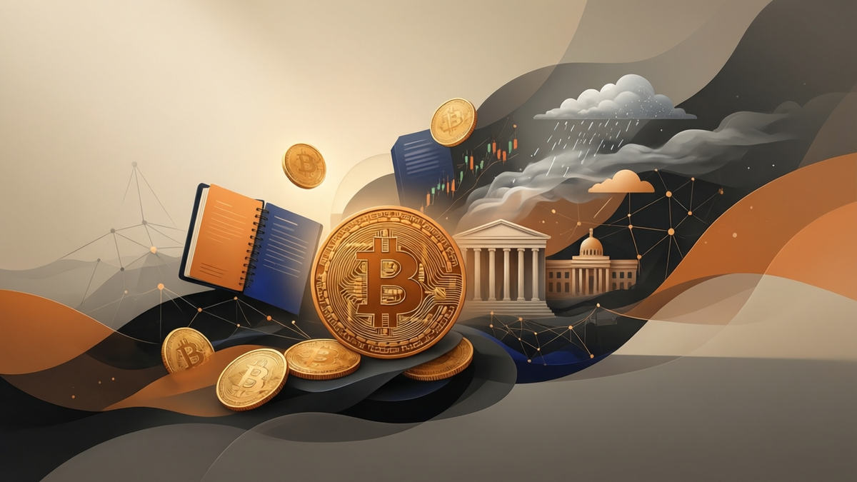 Editorial illustration for: Bitcoin ETFs log eight straight days of net inflows while BTC nears $80,000