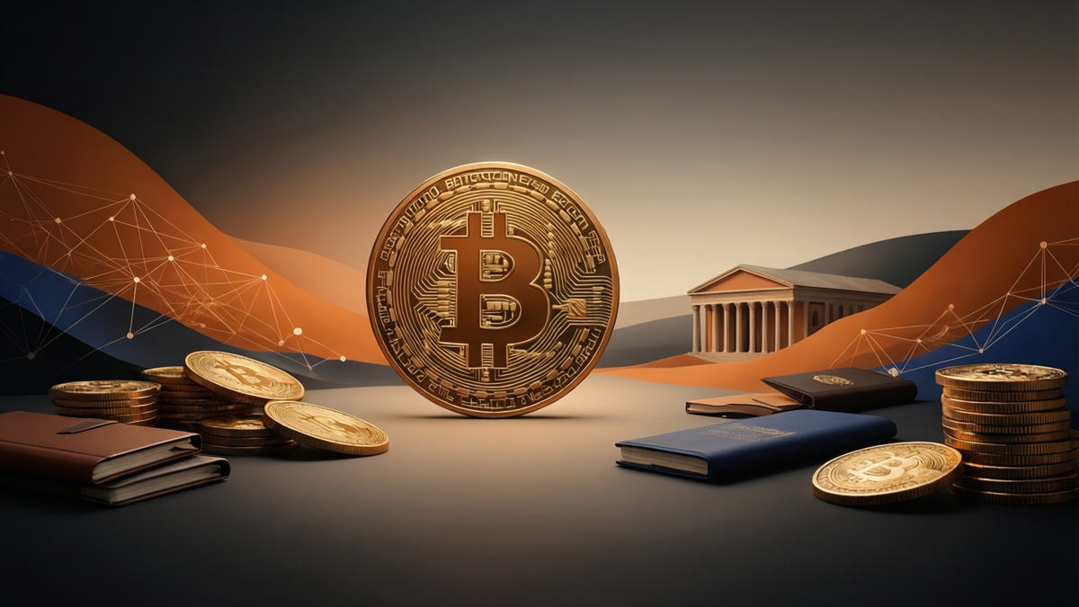 Editorial illustration for: Bitcoin Eyes $120,000 Amid Middle East Turmoil and Shifting Retail Interest