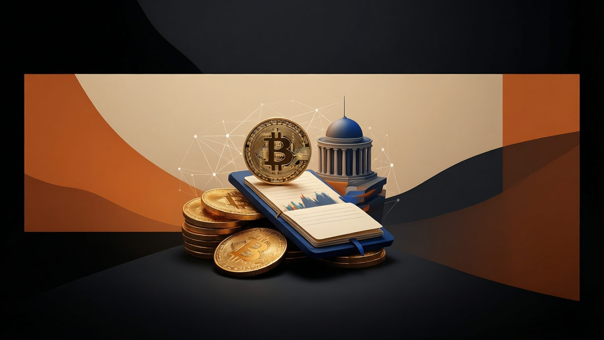 Editorial illustration for: Bitcoin Eyes Breakout Amid Rising Bearish Bets and Macro Volatility