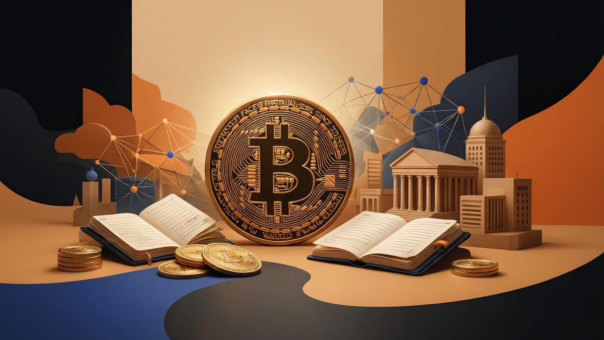 Editorial illustration for: Bitcoin Faces First Annual Loss Since 2022 Amid Macroeconomic Turmoil and Market Volatility