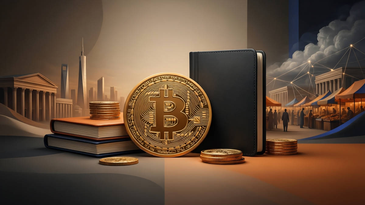 Editorial illustration for: Bitcoin Faces Heightened Risks Amid Middle East Tensions and Quantum Computing Advances