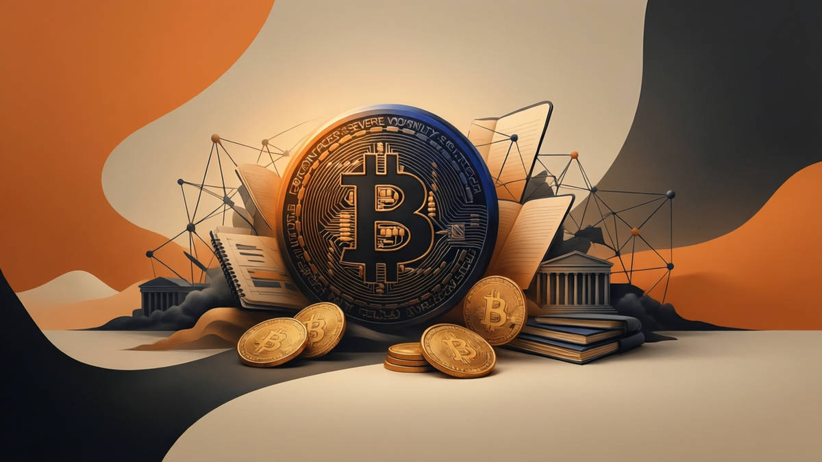 Editorial illustration for: Bitcoin Faces Severe Volatility as US-Israel Strikes on Iran Trigger Massive $128B Crypto Market Sell-Off