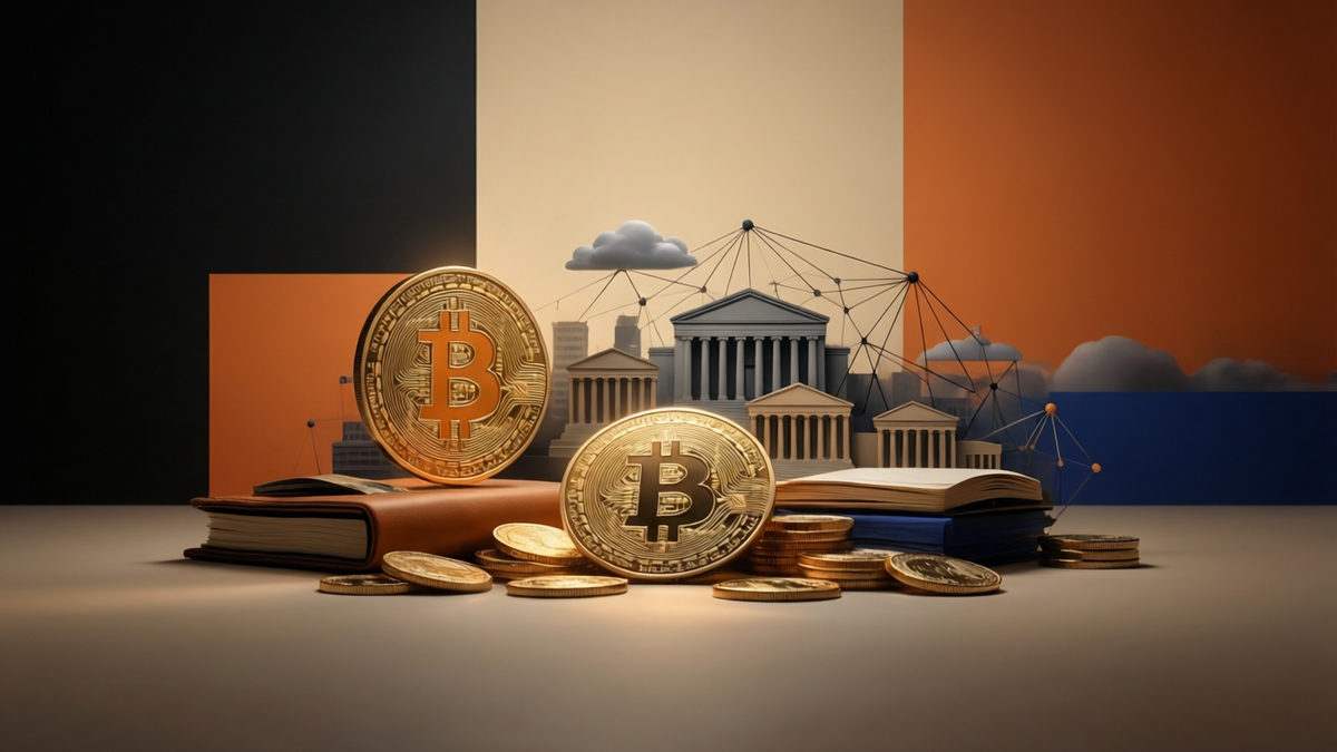 Editorial illustration for: Bitcoin Falls Below $88,000 as Investors Brace for Fed Rate Decision and Market Correction Signals