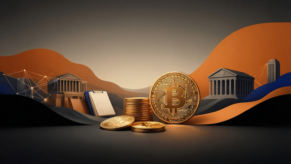 Editorial illustration for: Bitcoin Miners Pivot to AI Amid Profit Challenges as Market Eyes BlackRock’s Bitcoin Income Fund