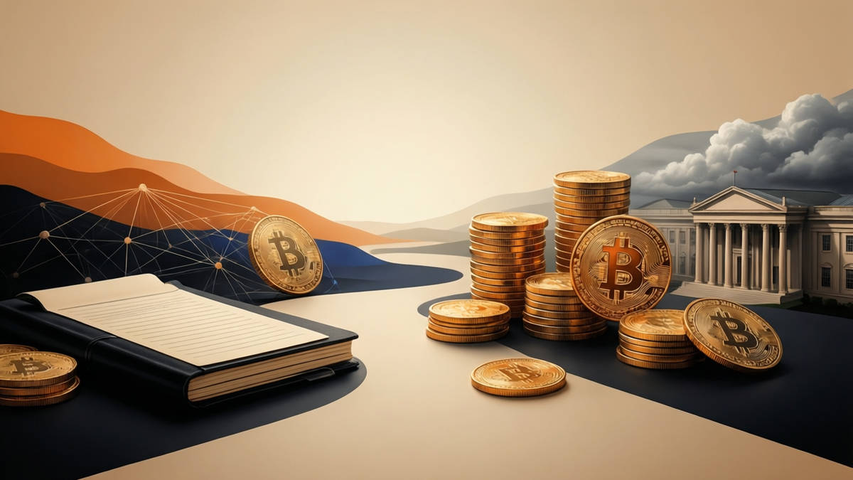 Editorial illustration for: Bitcoin Mining Shifts Spark Surge in Riot Platforms Shares Amid $96 Million Texas Land Purchase
