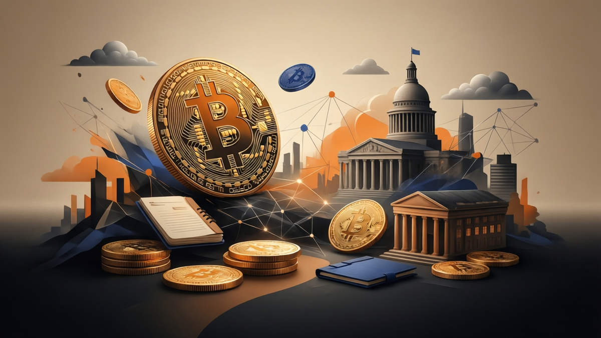 Editorial illustration for: Bitcoin Retreats Below $75,000 Amidst $2.5 Billion Liquidations and Precious Metals Rout