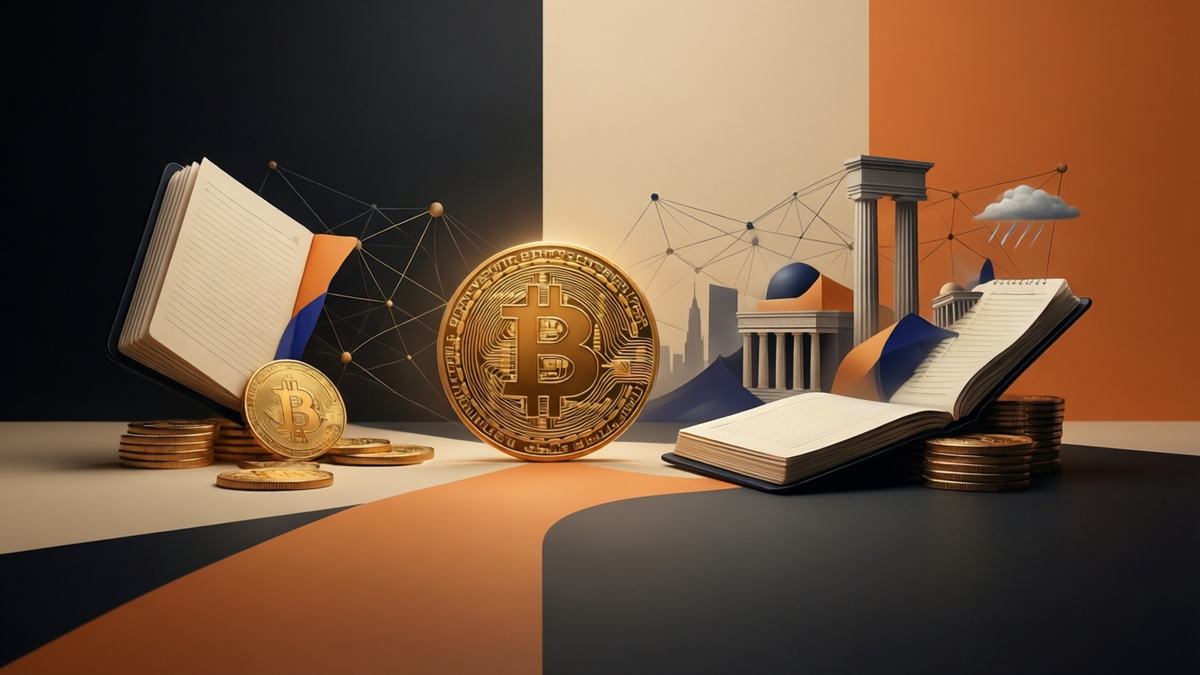 Editorial illustration for: Bitcoin Slips Below $69,000 Amid Middle East Tensions and Market Turmoil