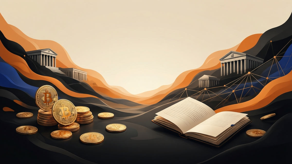 Editorial illustration for: Bitcoin Surges Past $60,000 Following Fed's Downbeat Inflation Outlook Amid Market Headwinds