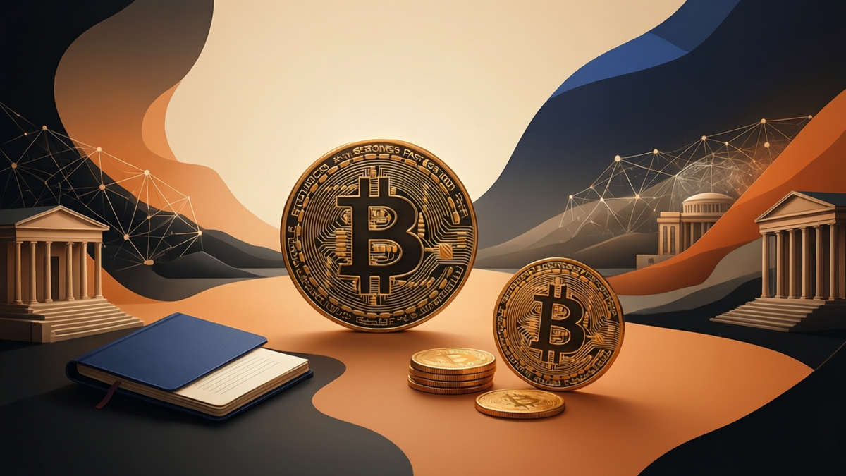 Editorial illustration for: Bitcoin Surges Past $63,000 as ETF Outflows and Debate Over Satoshi's Coins Stir Market Tension