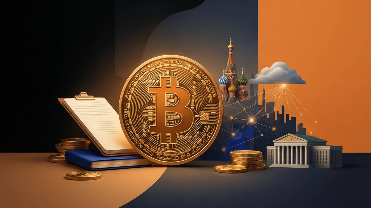 Editorial illustration for: Bitcoin Surges Past $65,000 as Russia Advances Crypto Trade Legislation and Miner Stocks Rally on AI Contracts