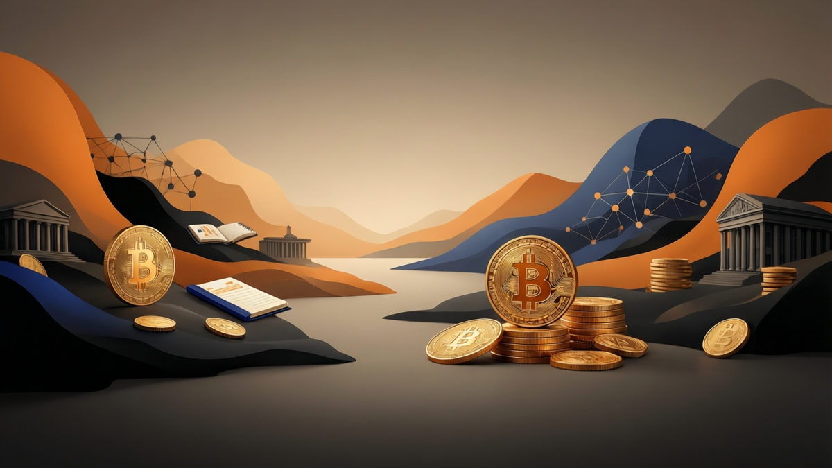Editorial illustration for: Bitcoin Surpasses $71,000 as Institutional Buyers Fuel Renewed Rally Amid Easing Geopolitical Tensions