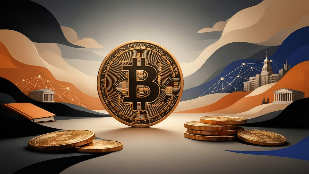 Editorial illustration for: Michael Saylor Doubles Down With $2 Billion Bitcoin Buy Amid Rising Bond Yields and Market Volatility