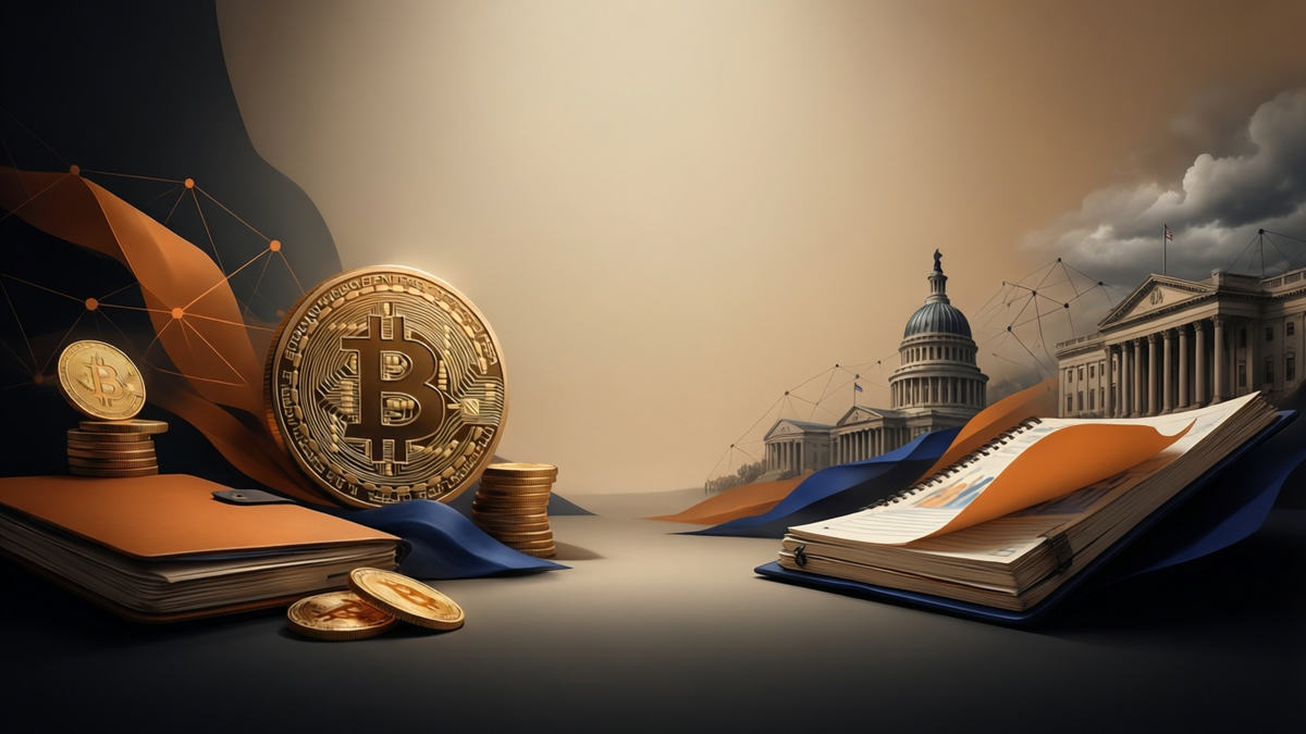 Editorial illustration for: New Hampshire Abandons First-Ever State-Backed Bitcoin Bond Amid Market Volatility and ETF Outflows