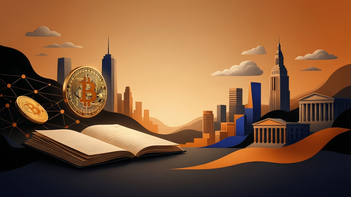 Editorial illustration for: Saylor Says the Orange Tie Stays After Calacanis Calls Bitcoin a Dead Cat