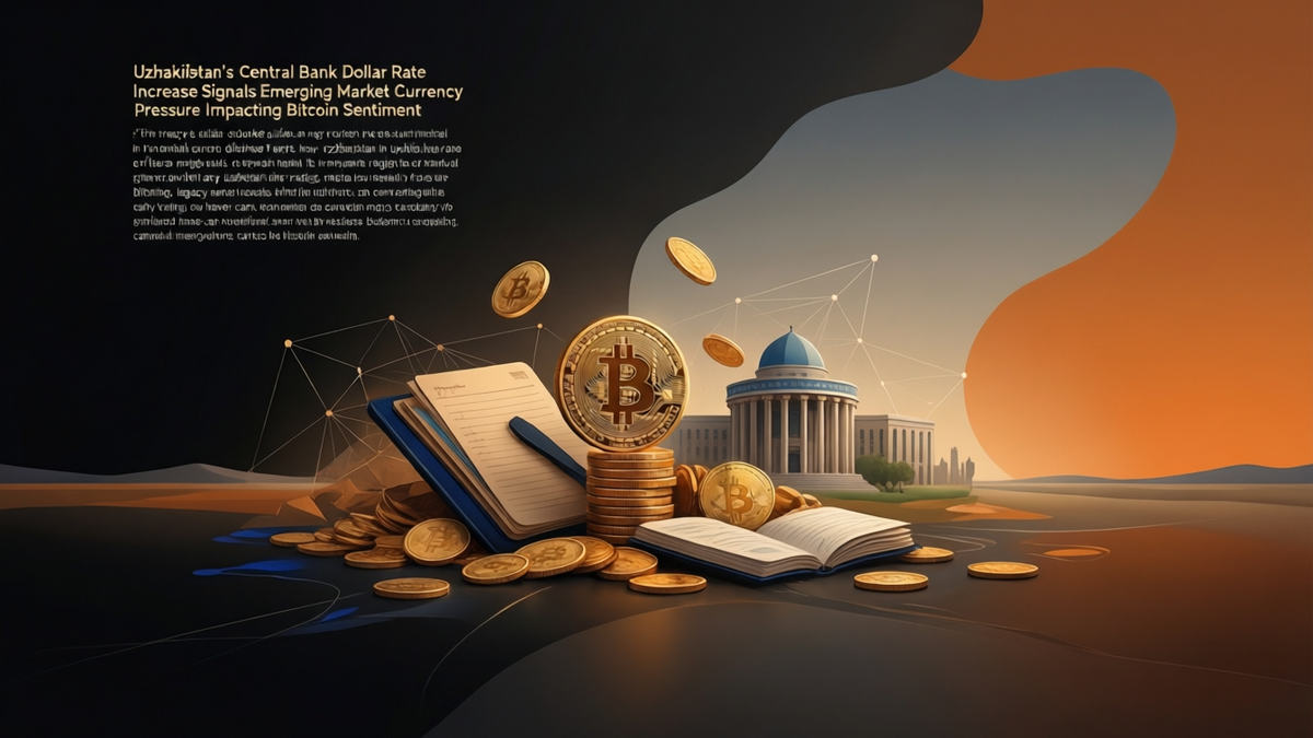 Editorial illustration for: Uzbekistan's Central Bank Dollar Rate Increase Signals Emerging Market Currency Pressure Impacting Bitcoin Sentiment
